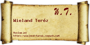 Wieland Teréz névjegykártya